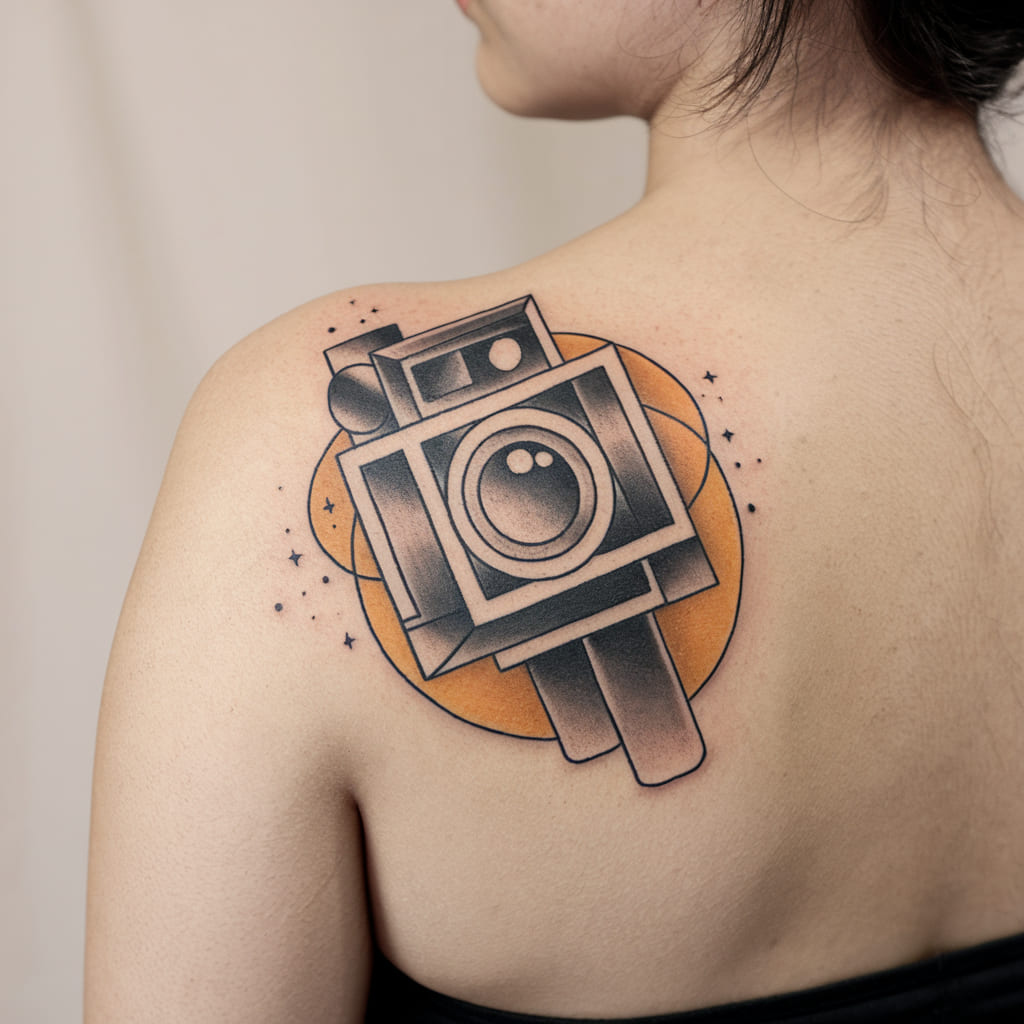 Camera with Simple Geometric Shapes