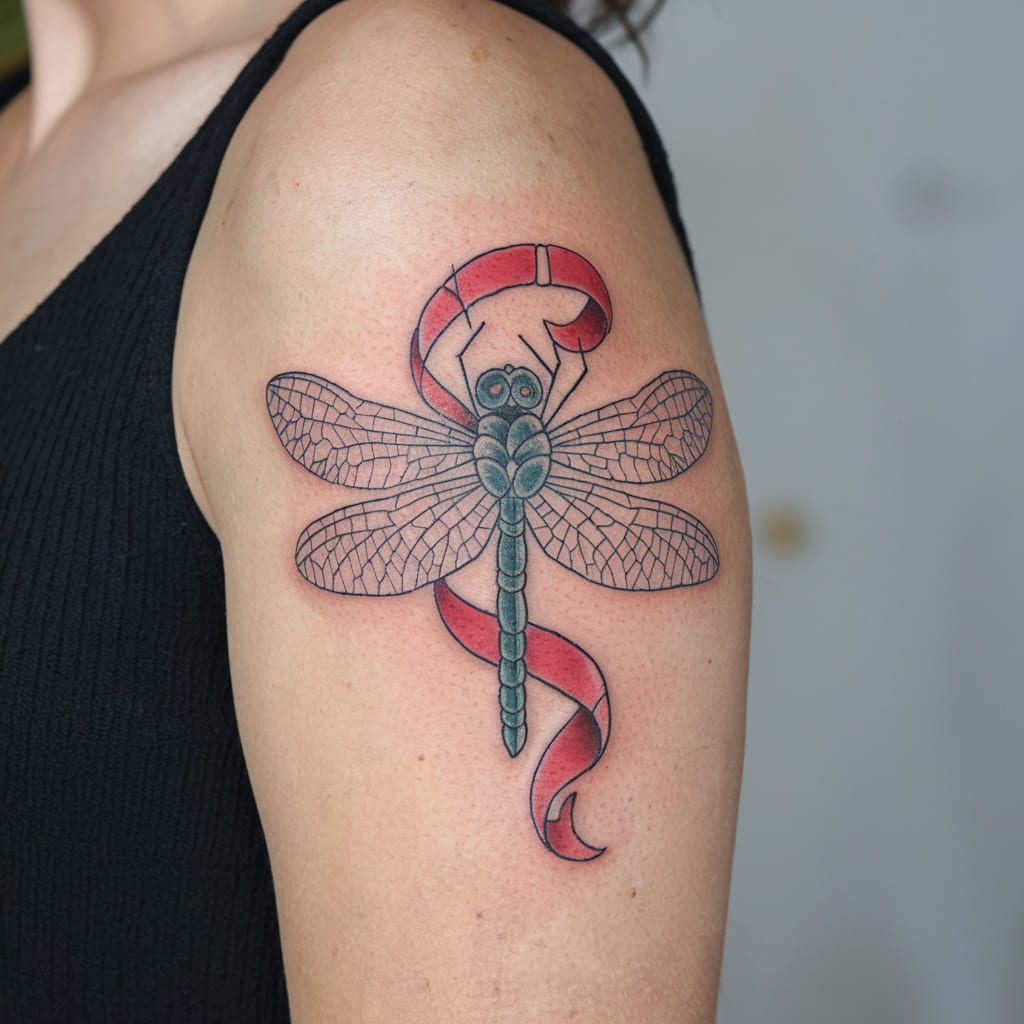 Charming Firefly with a Ribbon