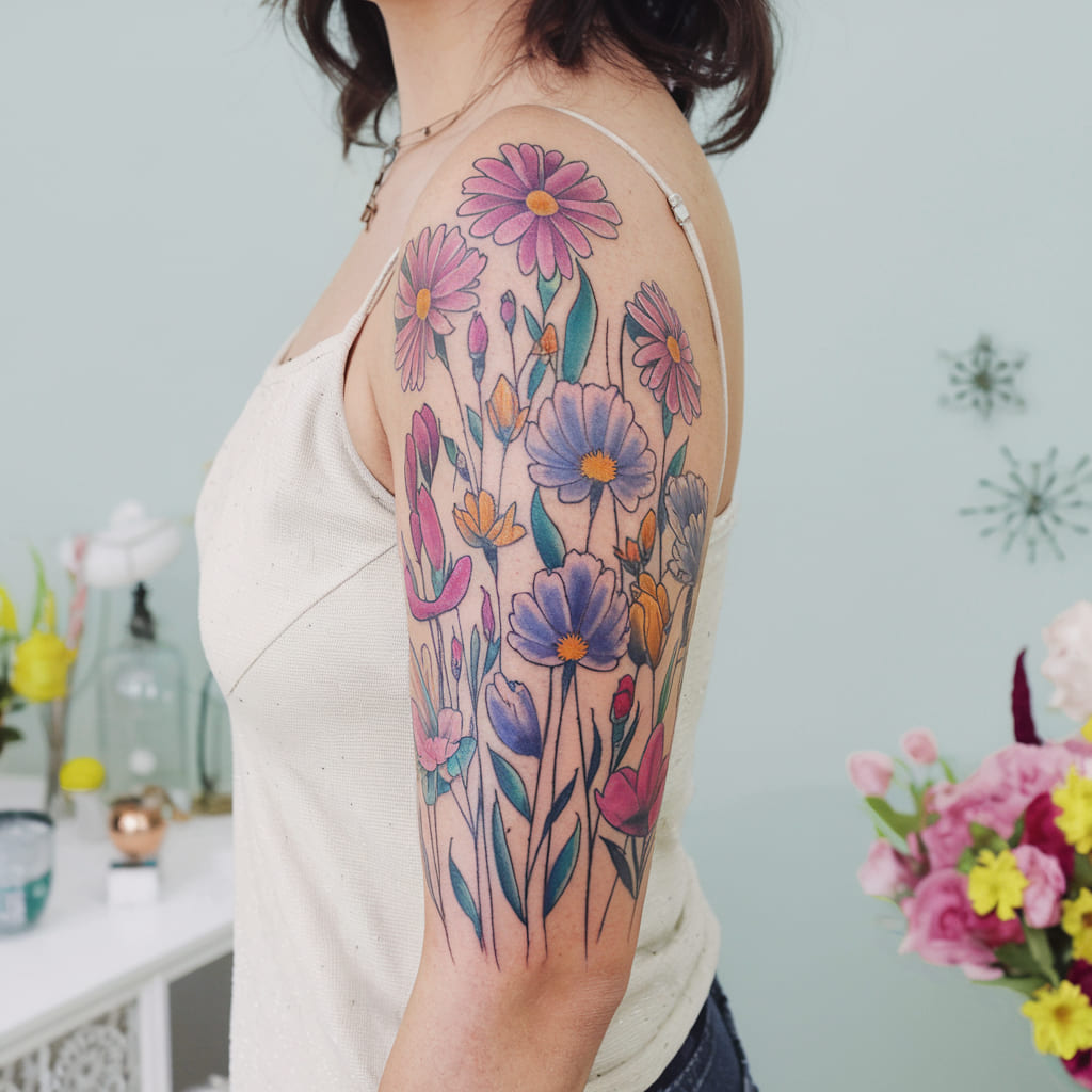 Colorful Wildflower Sleeve