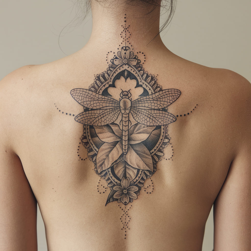 Firefly and Lace Design on the Back