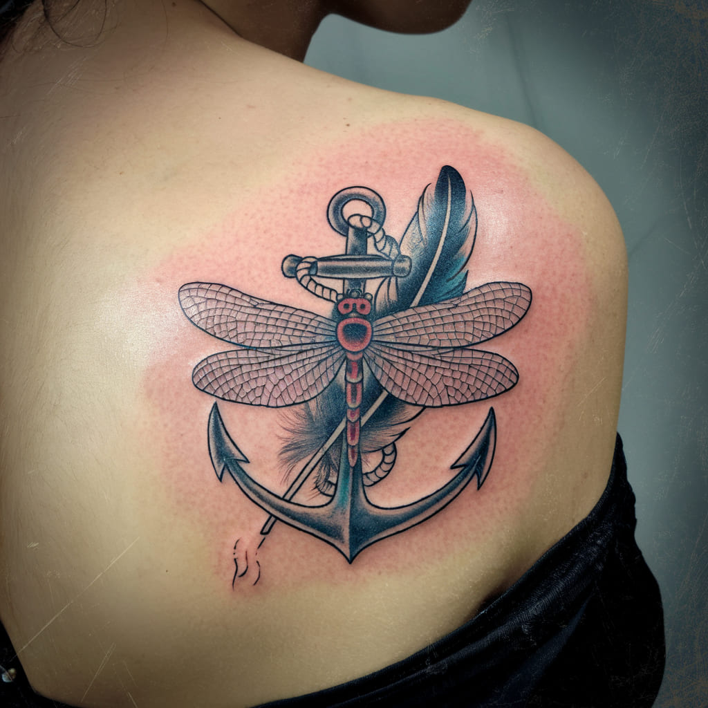 Firefly with a Feather and Anchor