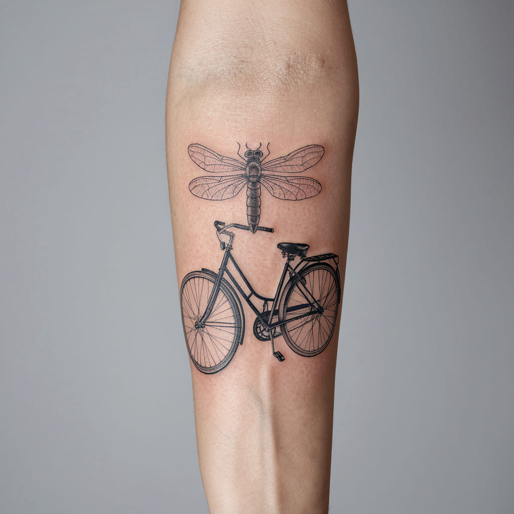 Firefly with a Vintage Bicycle