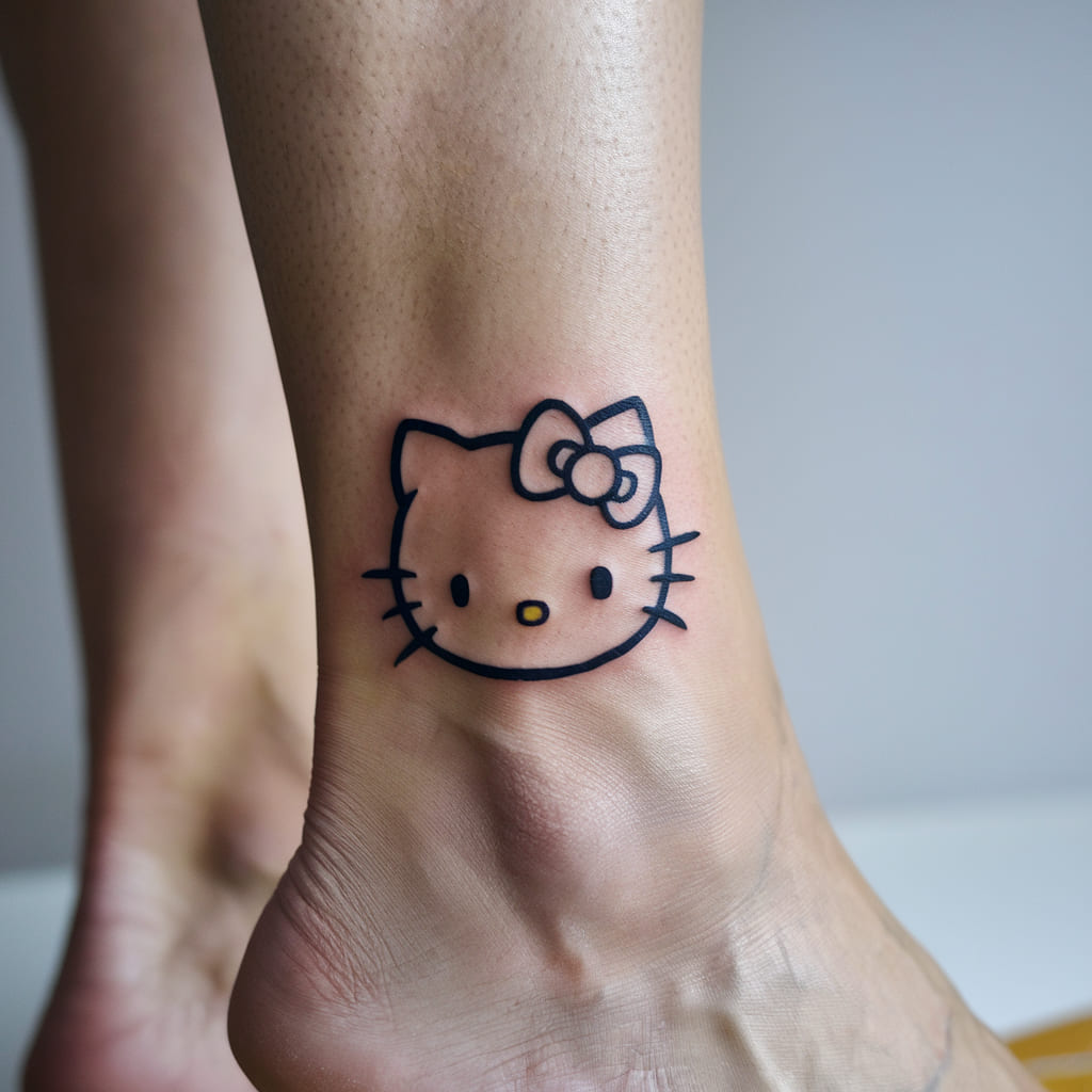 Hello Kitty Bow on the Ankle