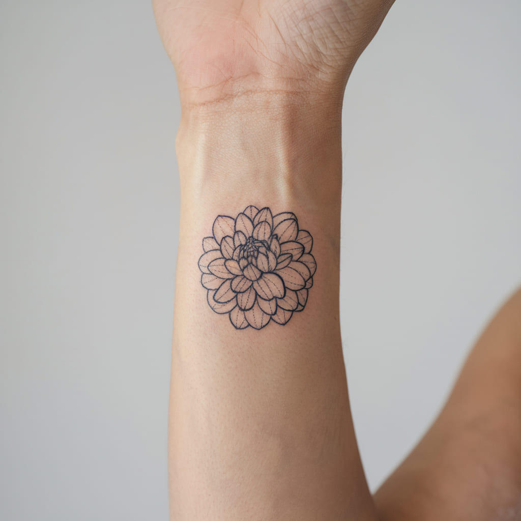 Mini Dahlia on the Wrist