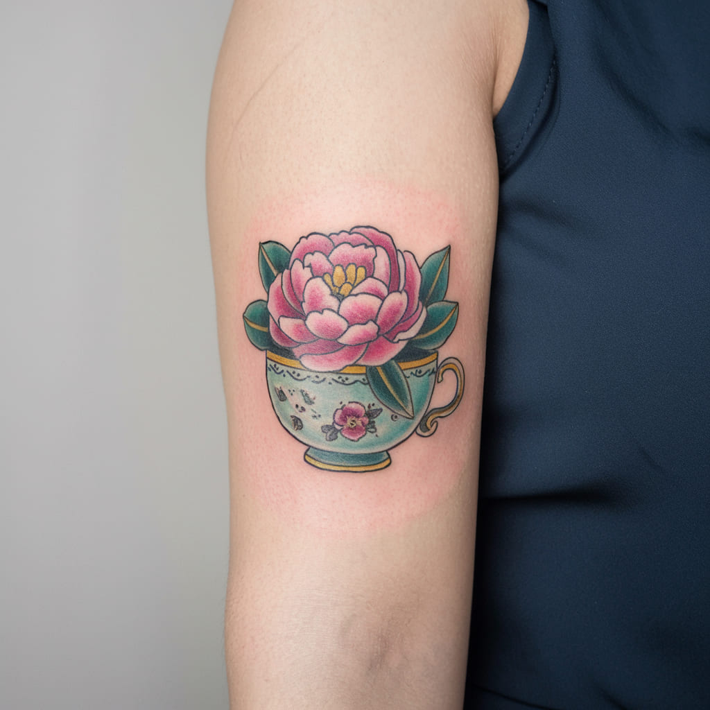 Peony in a Teacup