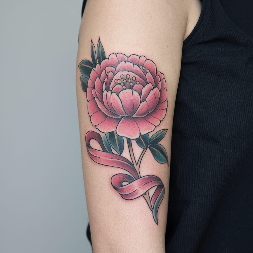 Peony with a Ribbon