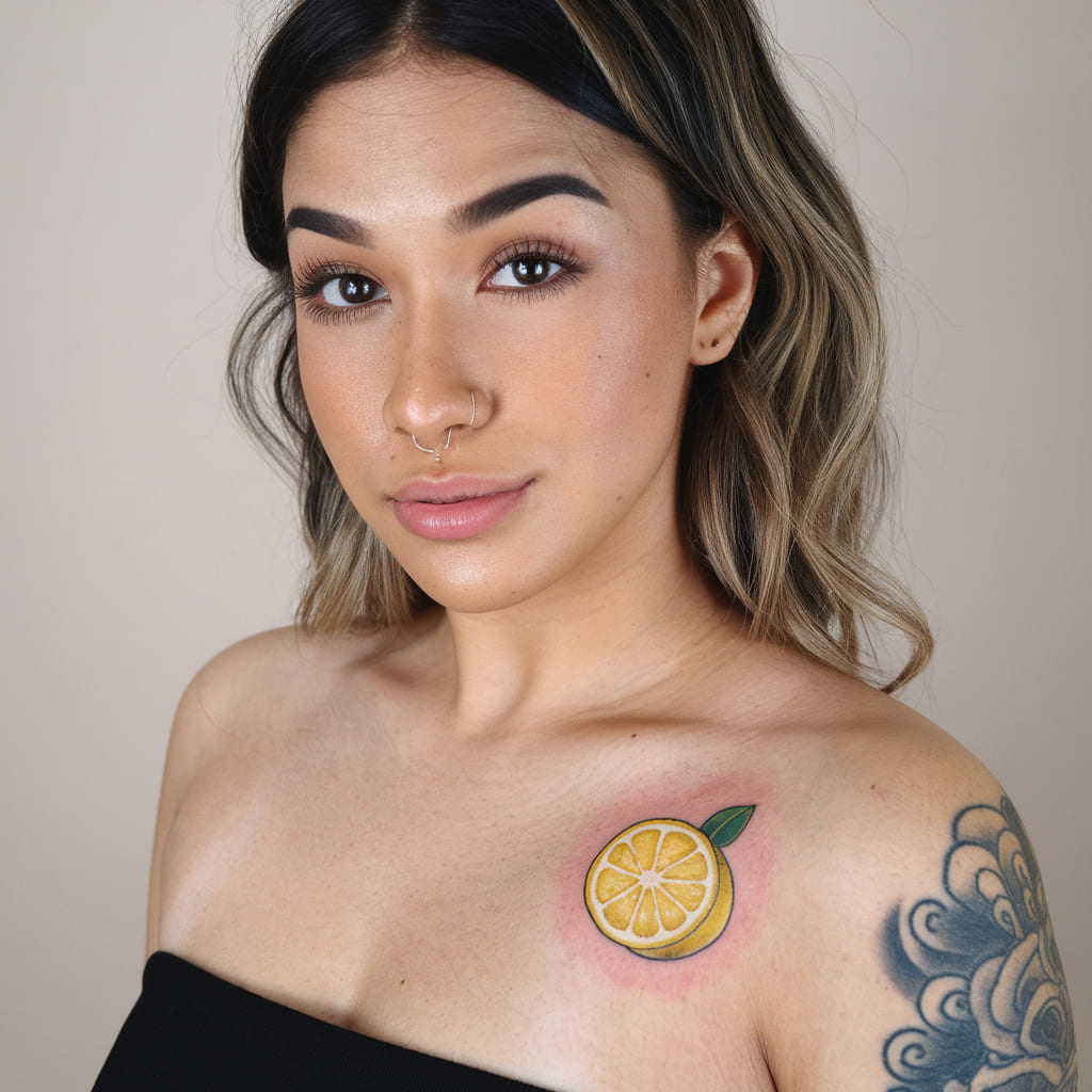 Tiny Lemon Half on the Shoulder