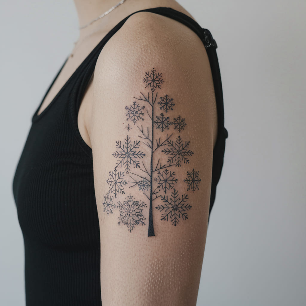 Tree with Snowflakes