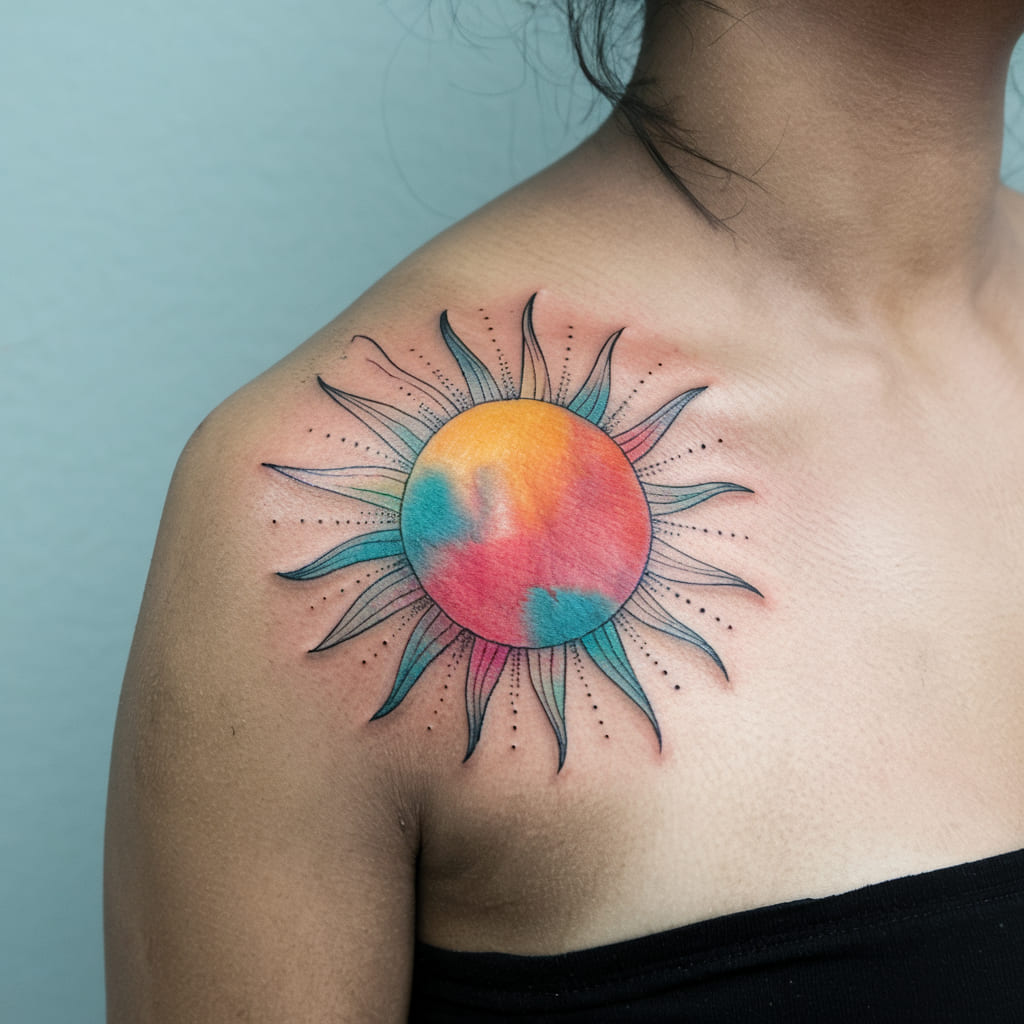 Watercolor Sun