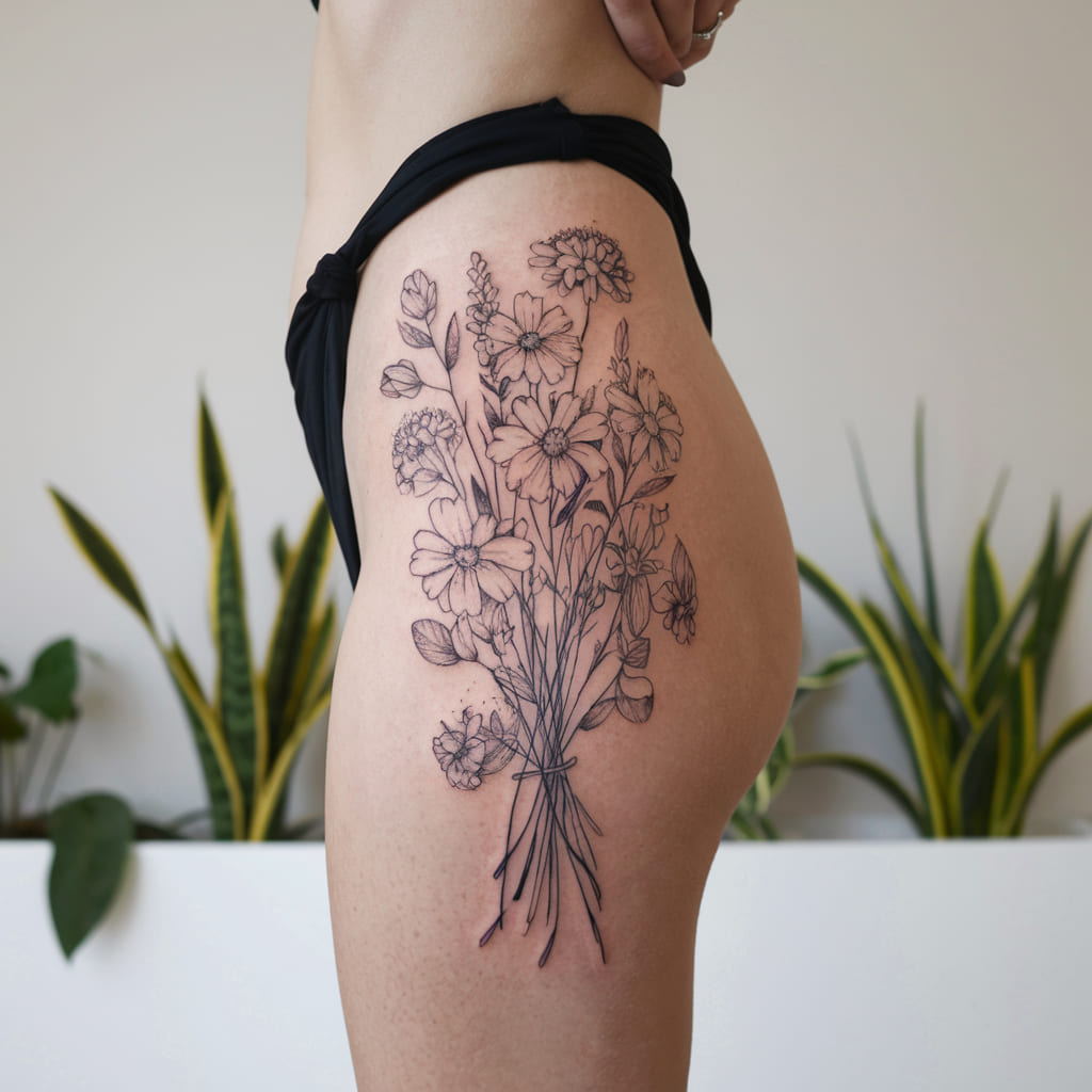 Wildflower Bouquet on the Hip