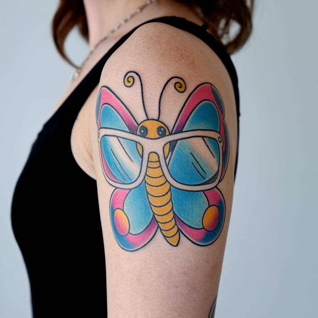 Butterfly with Glasses