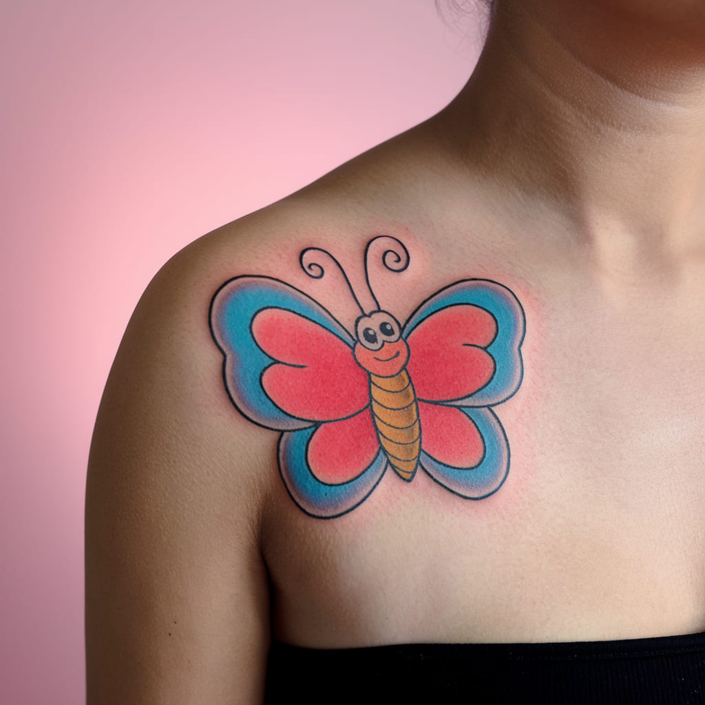 Butterfly with Heart-Shaped Wings