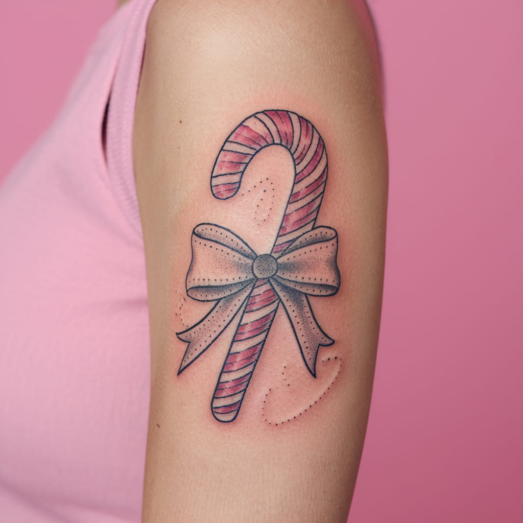 Candycane with a Bow