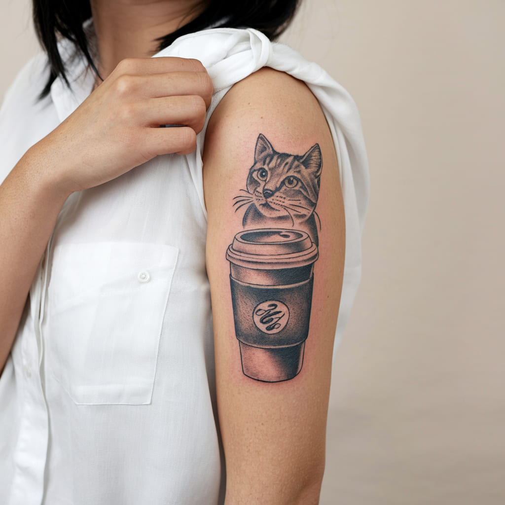 Coffee Cup with a Cat