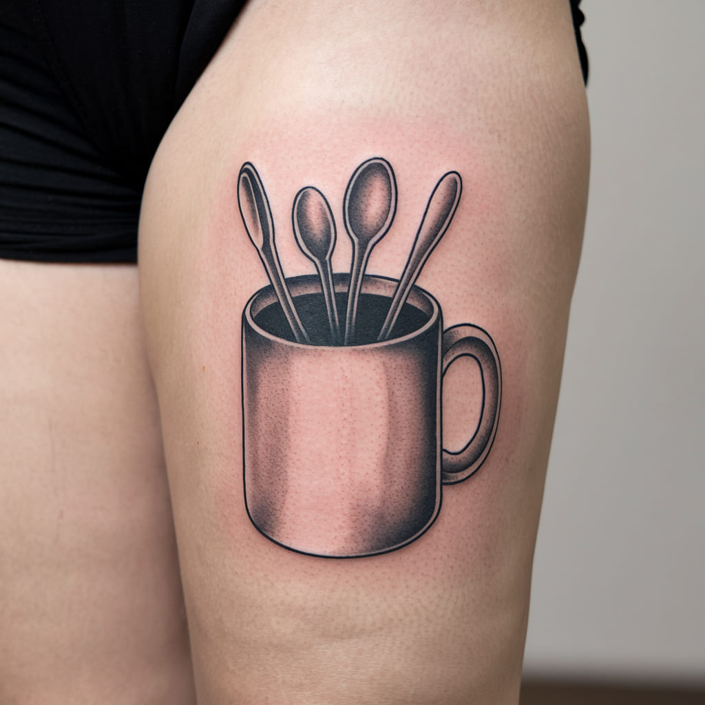 Coffee Mug with Spoons