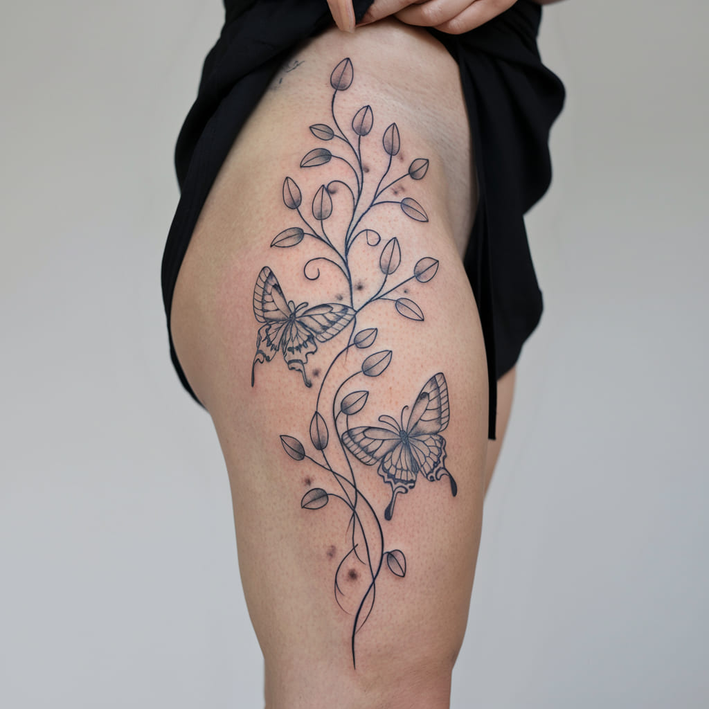 Double Vine Tattoo