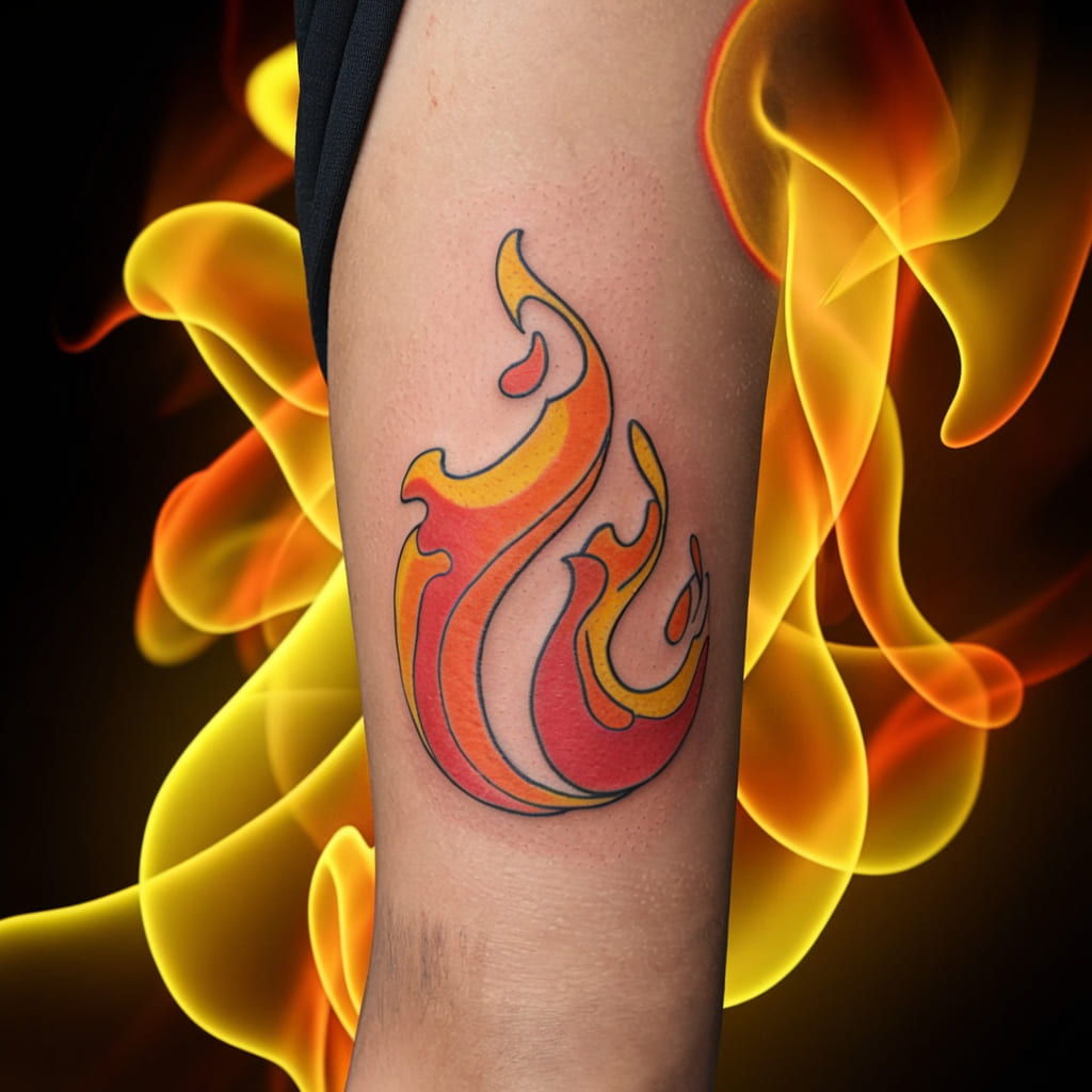 Fluid Flame Tattoo