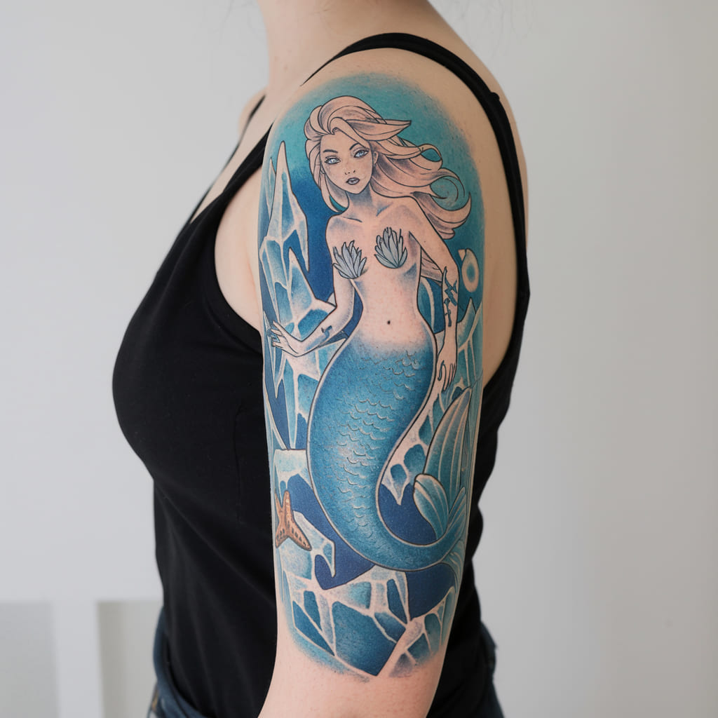 Frozen Mermaid Tattoo