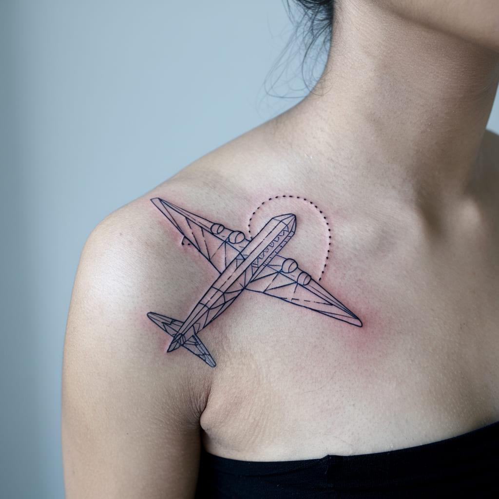 Geometric Airplane with Triangular Wings