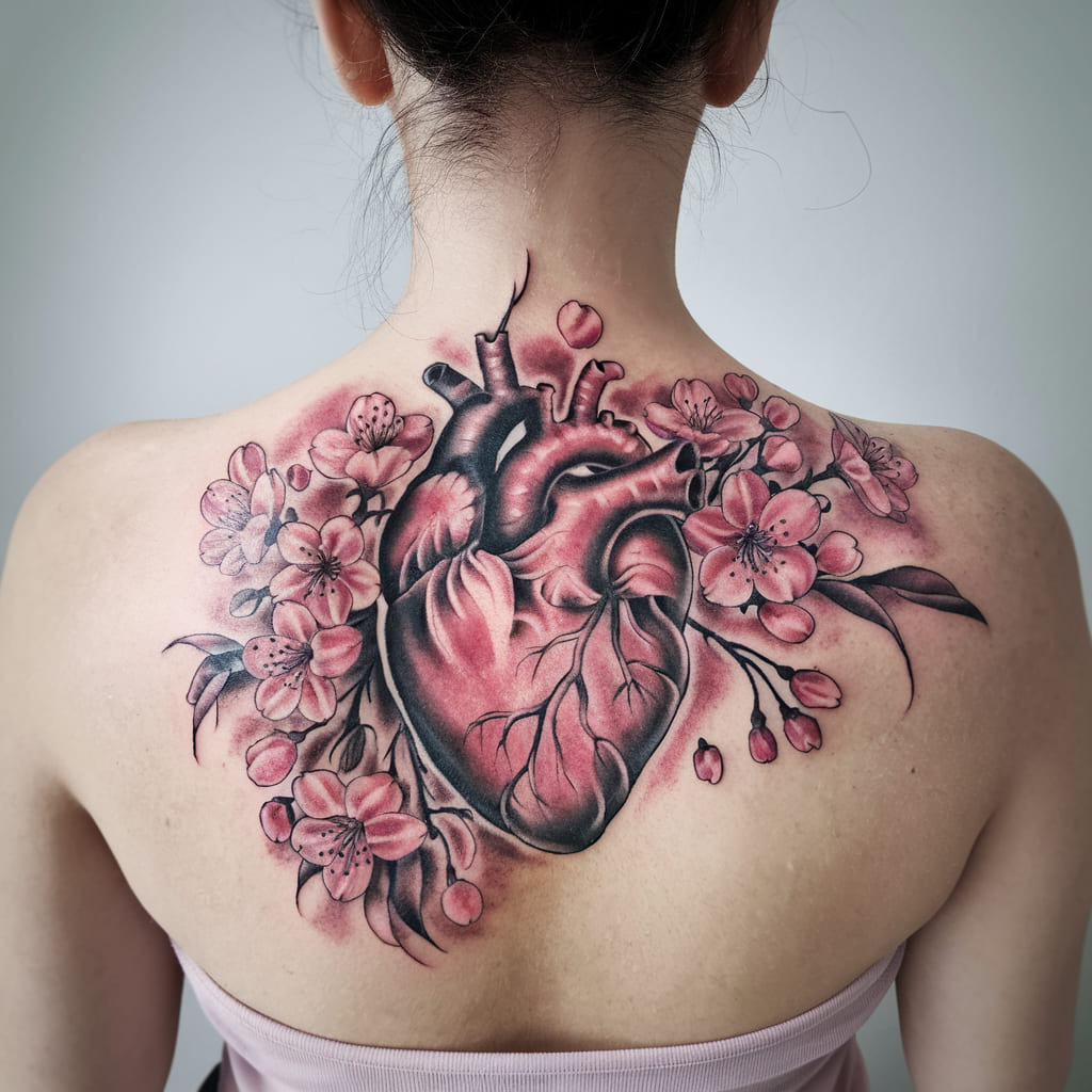 Heart with Cherry Blossoms