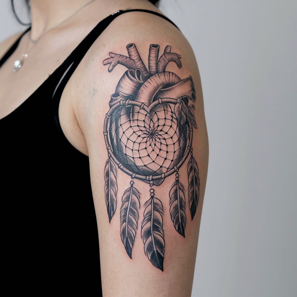 Heart with a Dreamcatcher