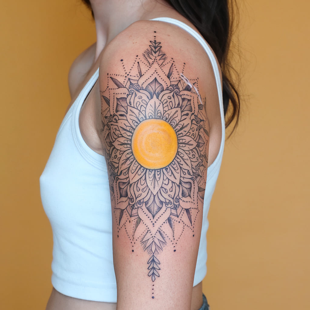 Intricate Mandala Sun