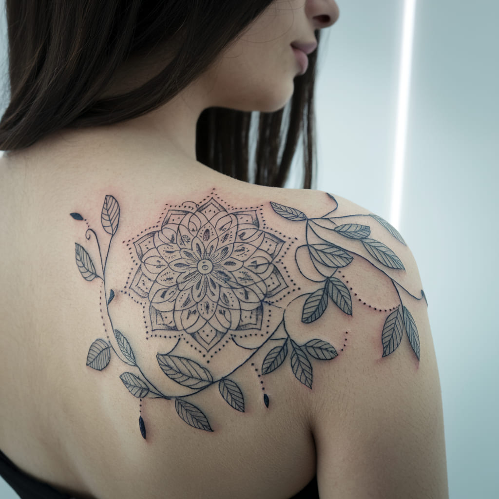 Mandala Vine Tattoo