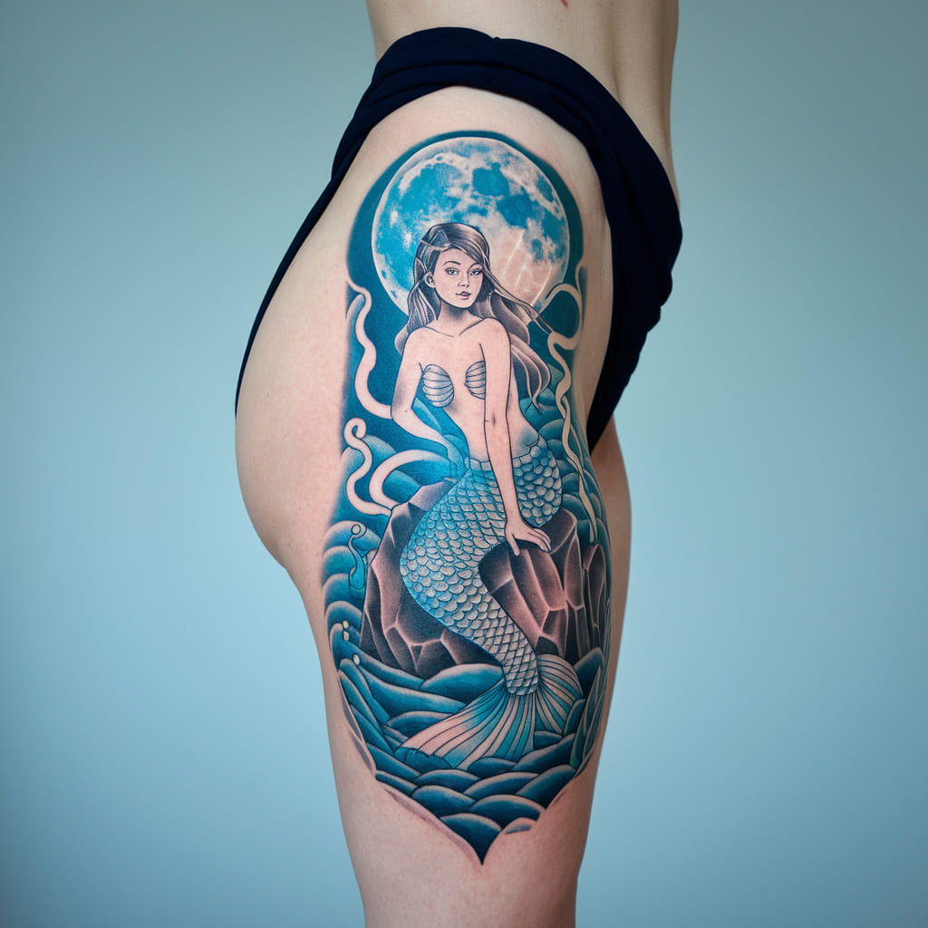 Mermaid with Moon