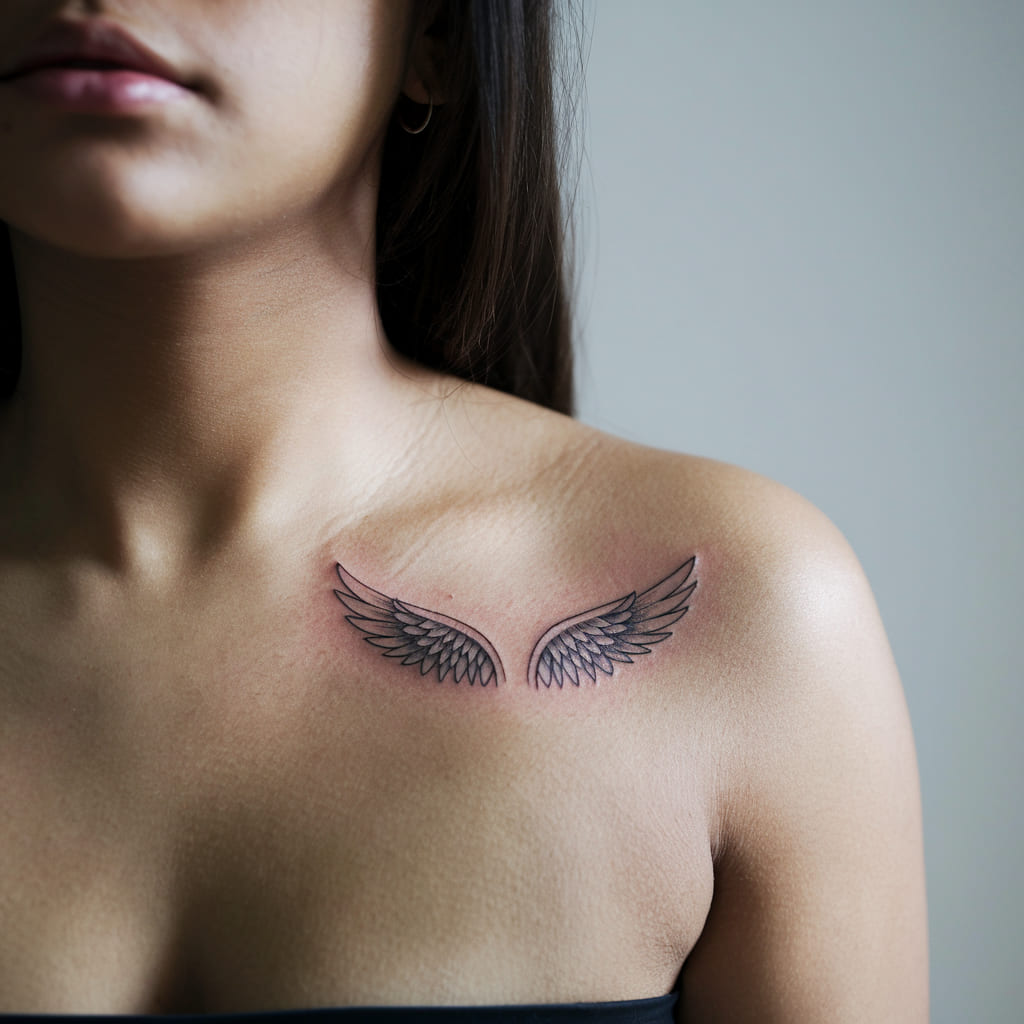 Mini Wings on the Collarbone