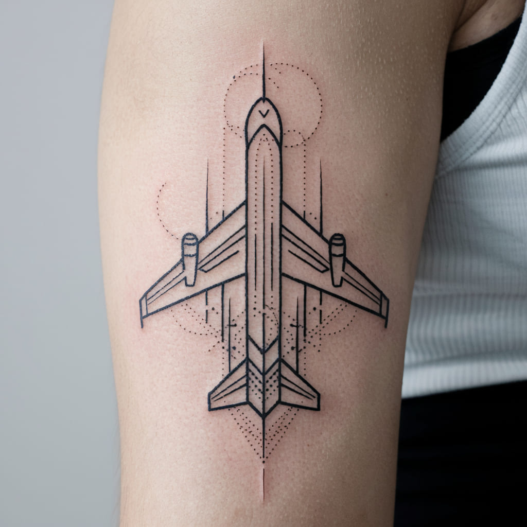 Minimalist Abstract Airplane