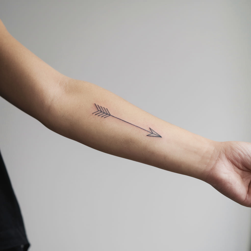 Minimalist Arrow on the Forearm