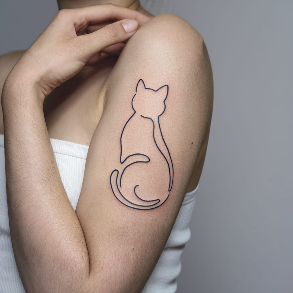 Minimalist Cat Outline