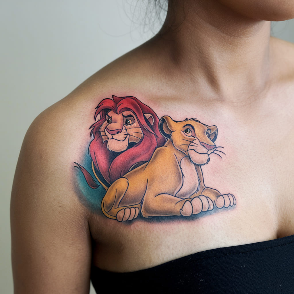 Simba and Mufasa Tattoo