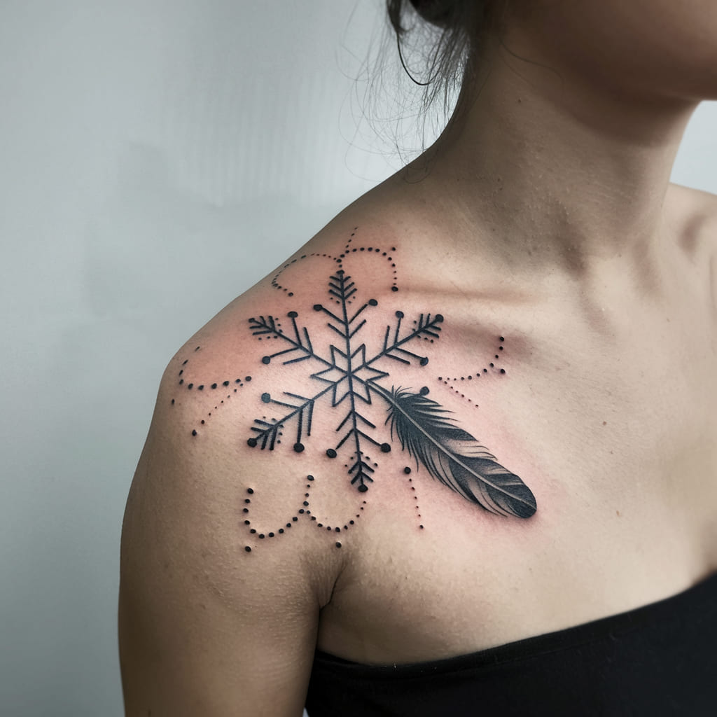 Snowflake and Feather