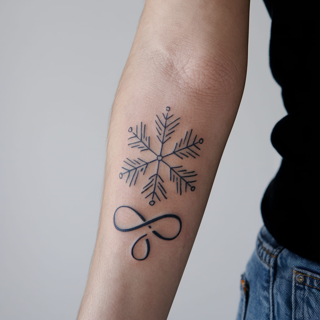 Snowflake and Infinity Symbol