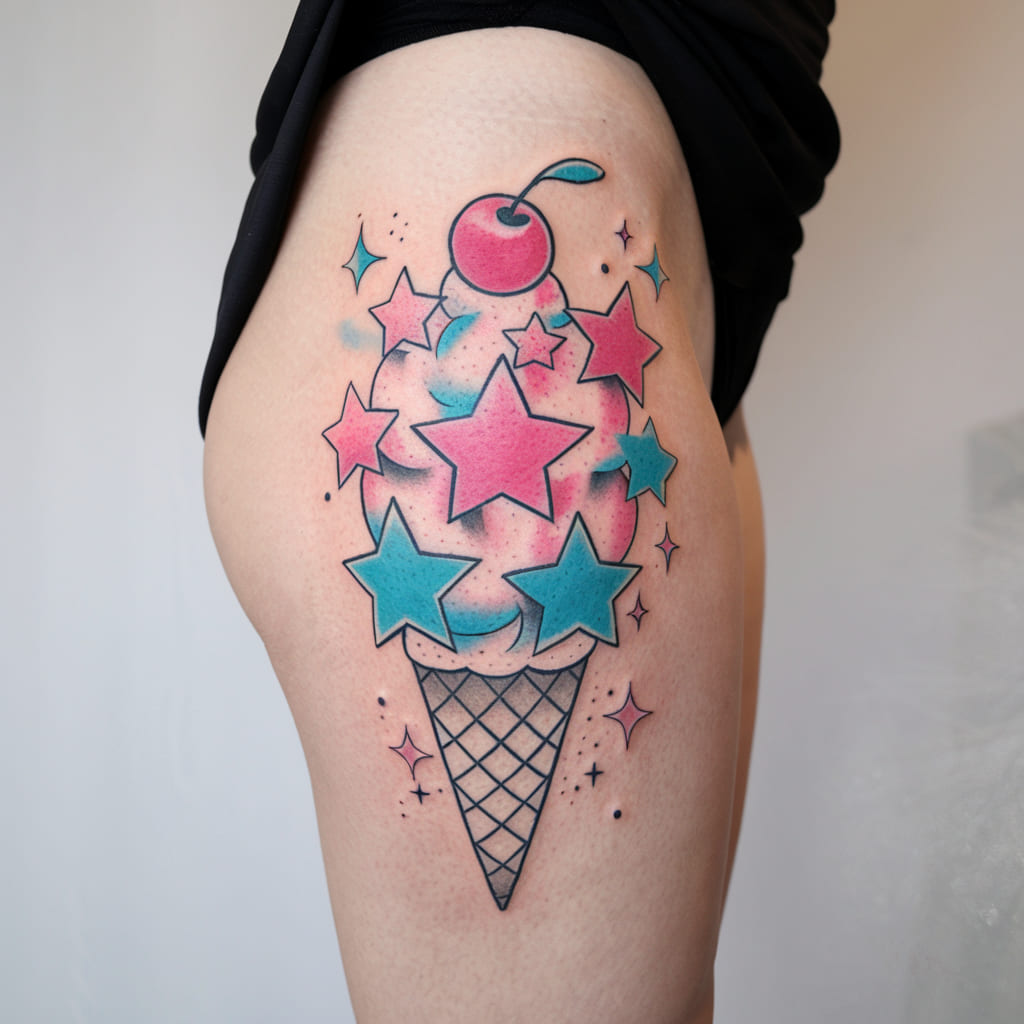 Starry Ice Cream Cone