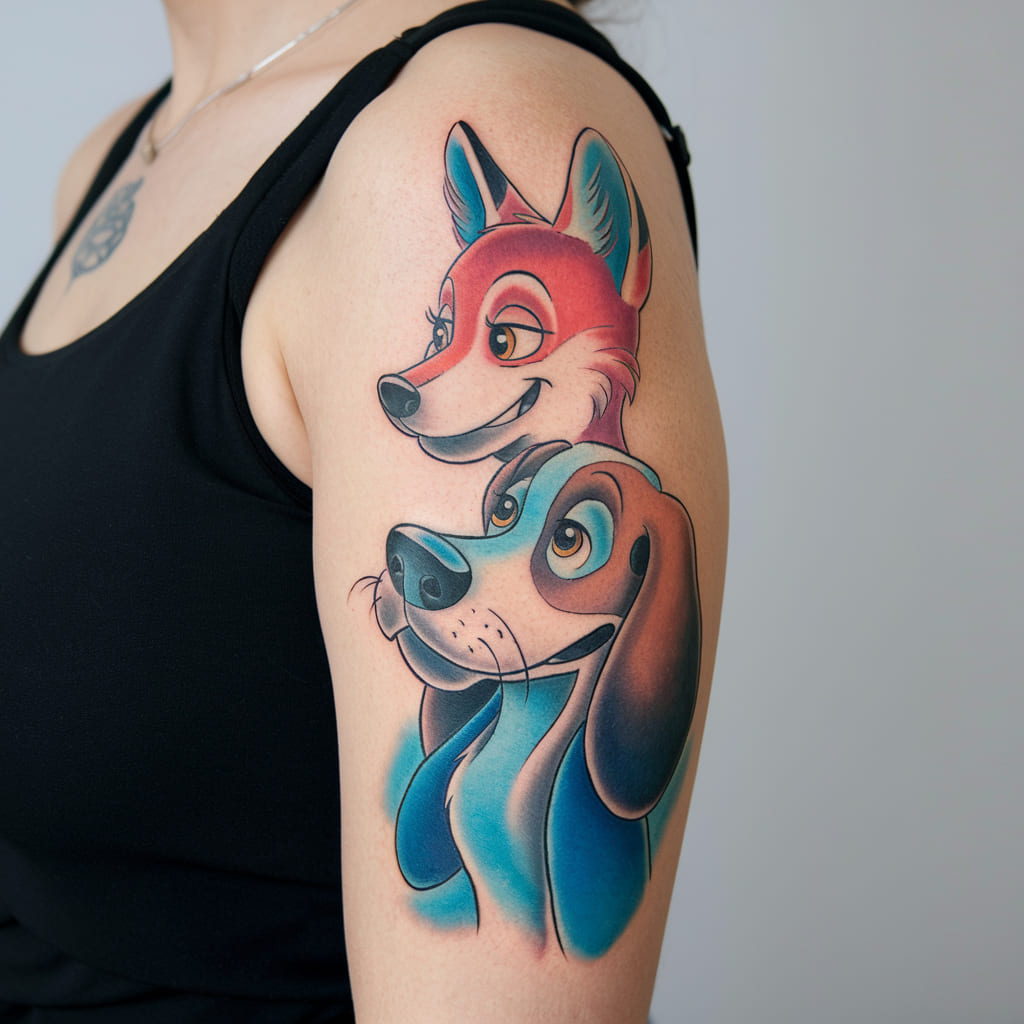 The Fox and the Hound Tattoo