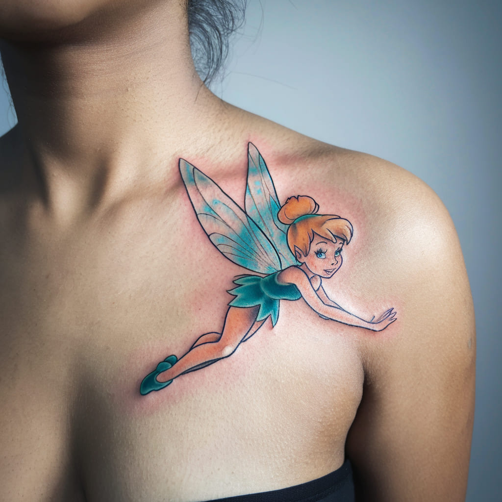 Tinker Bell in Flight Tattoo