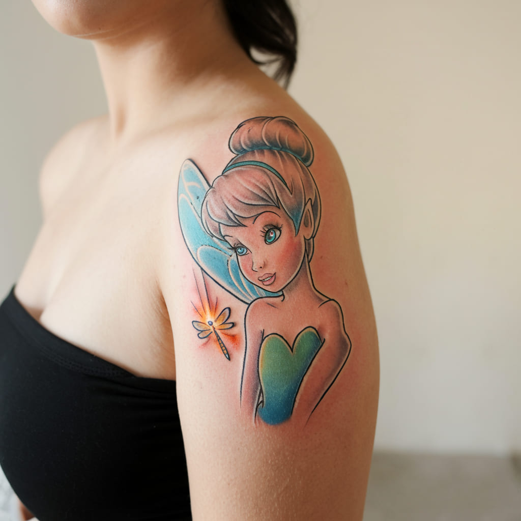 Tinker Bell with Firefly Tattoo