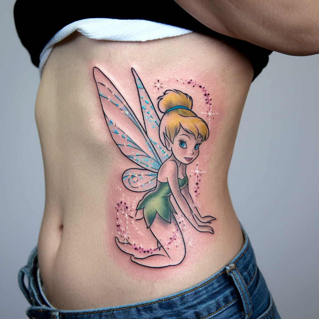 Tinker Bell with Pixie Dust Tattoo