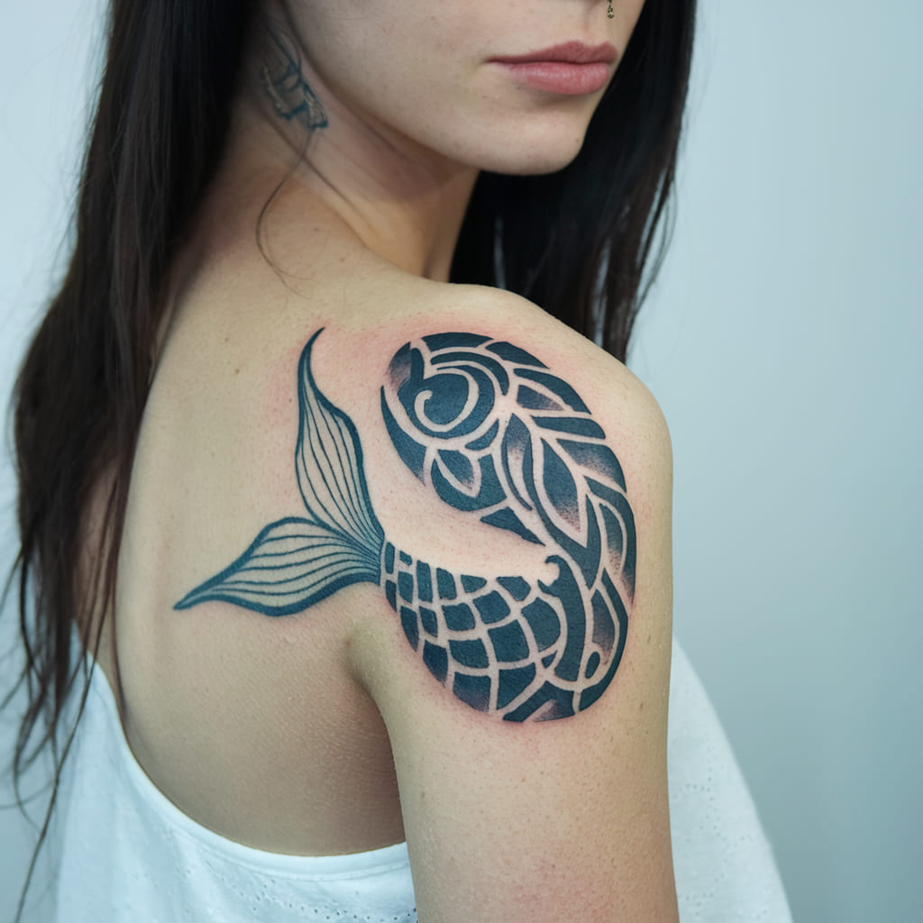 Tribal Mermaid Tattoo