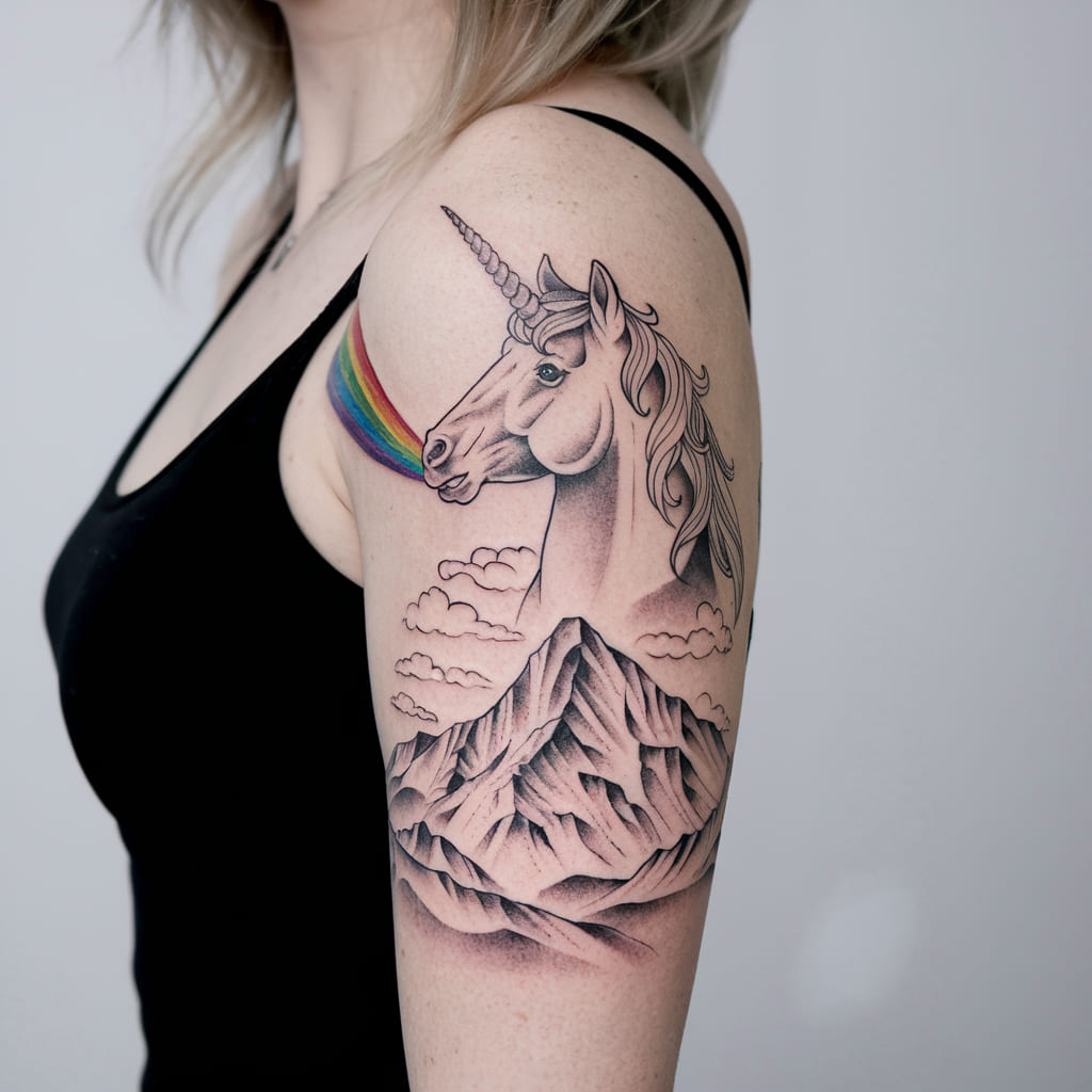 Unicorn and Mountains