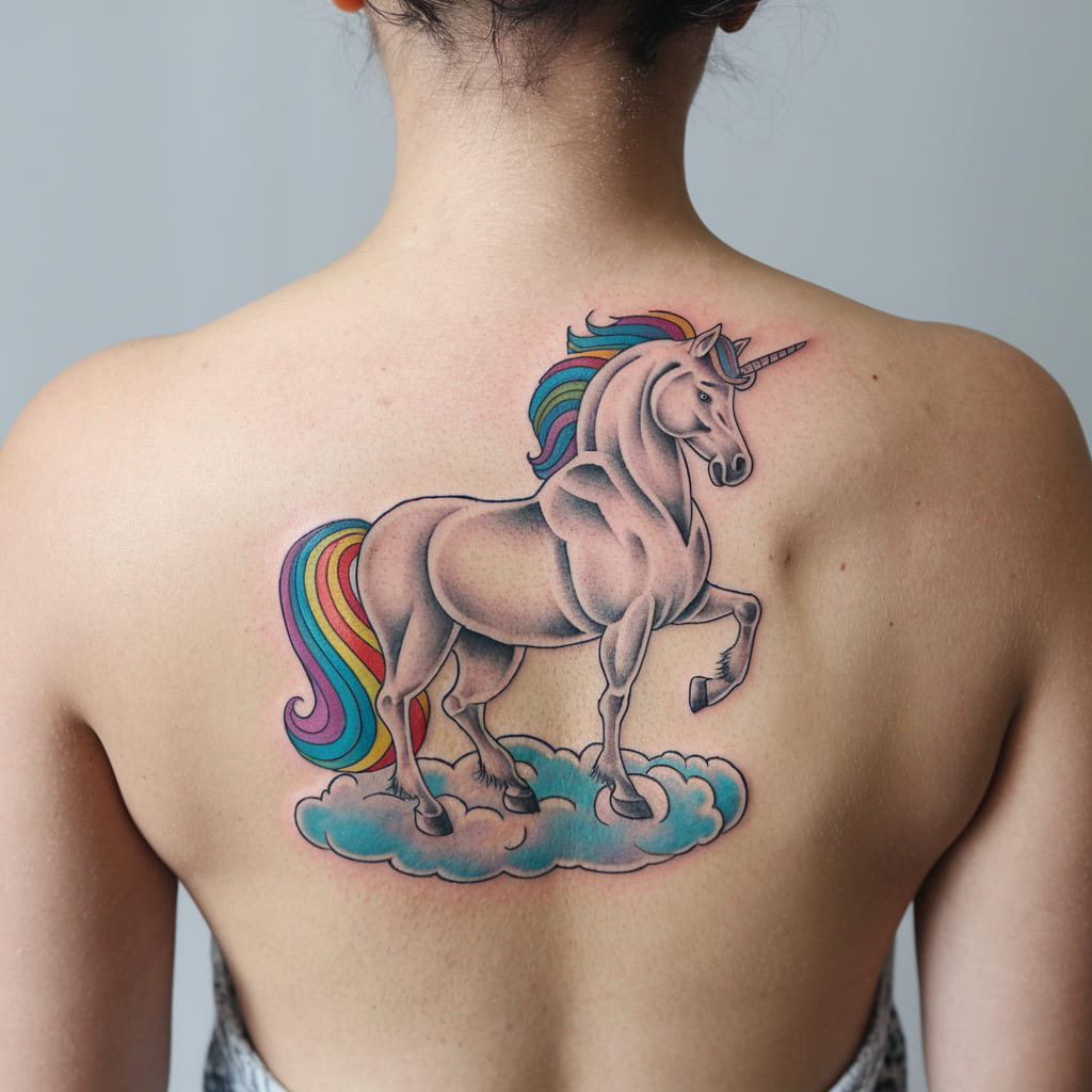 Unicorn and Rainbow Tail