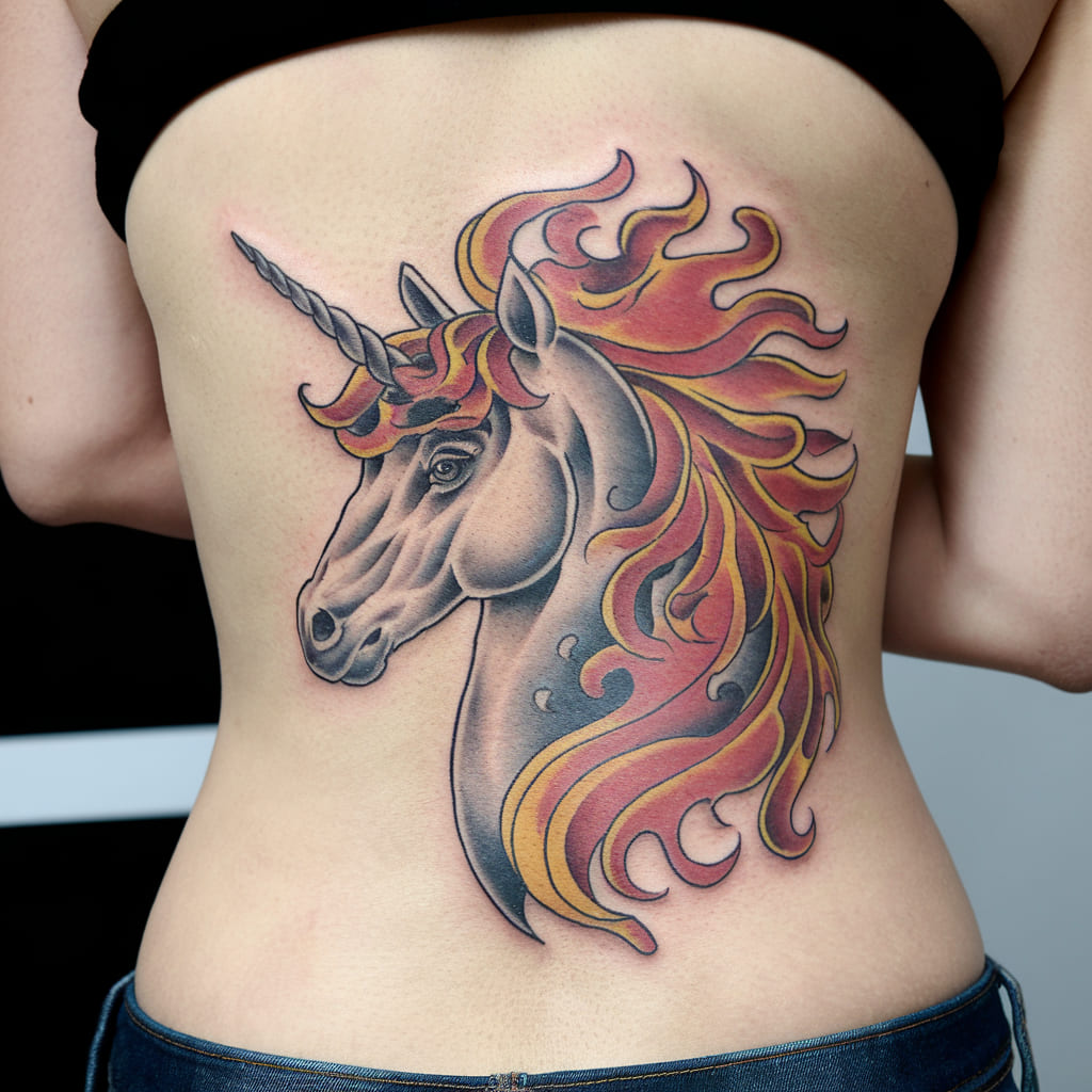 Unicorn with Fire Mane