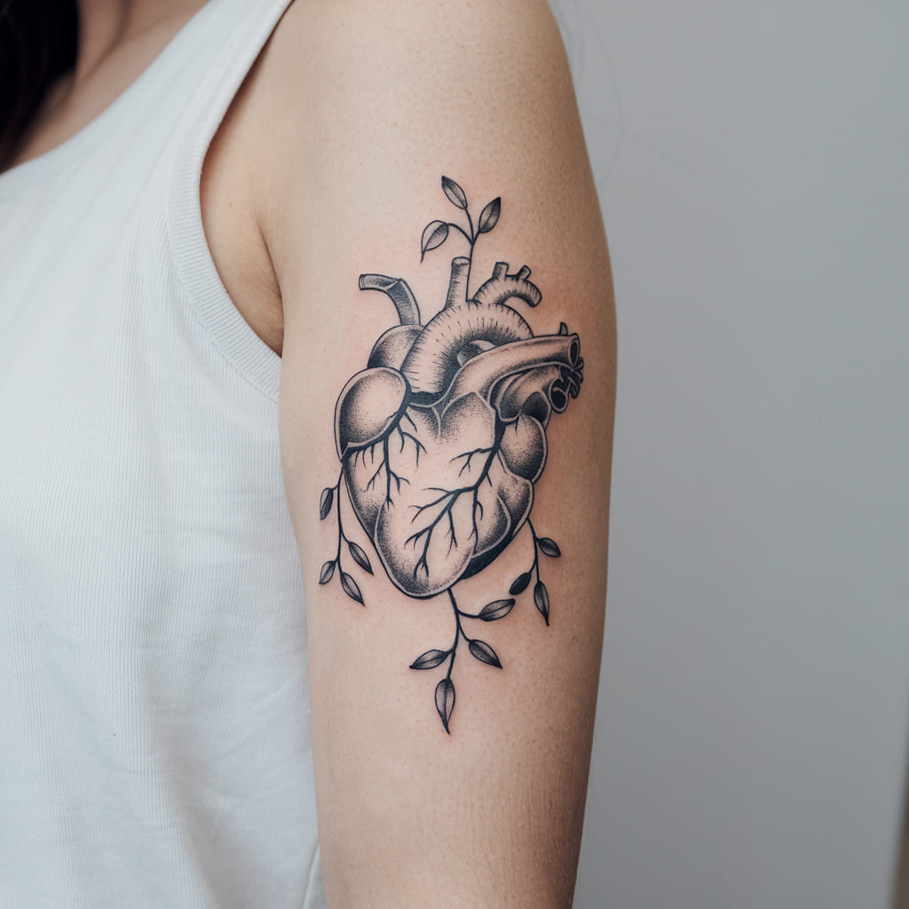 Vine Heart Tattoo